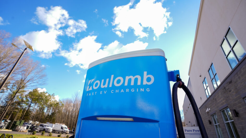 a picture of a Koulomb electric vehicle charger